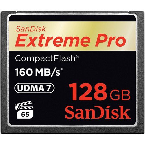 - karta pamieci CF 128GB SanDisk Extreme Pro  160MB/150MB
