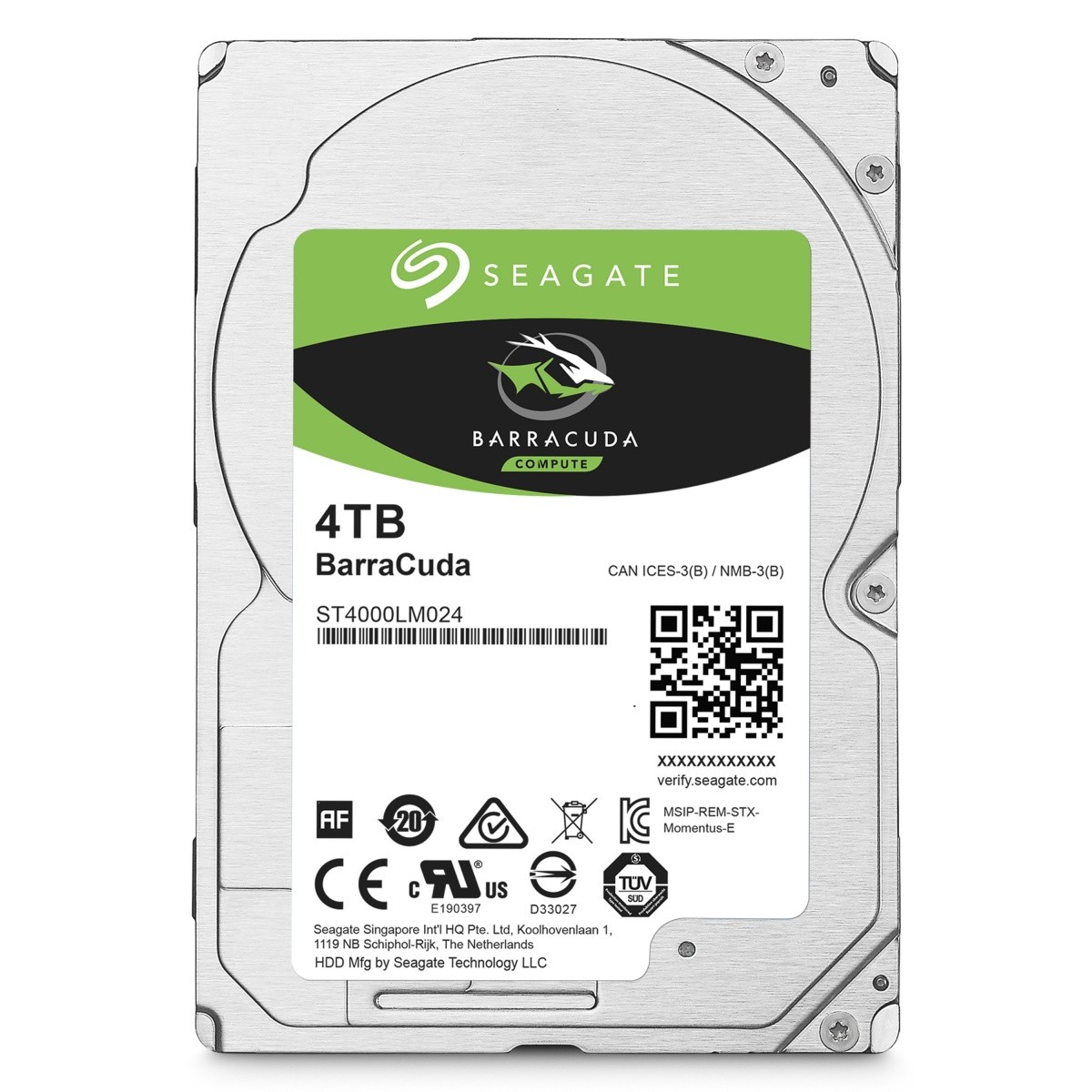 HDD    2.5" SATA III  4TB Seagate BarraCuda