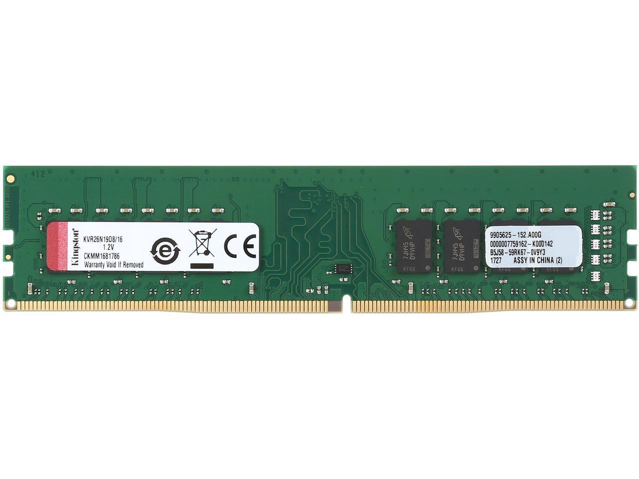 DIMM PC-2666 DDR4   16GB      Kingston KVR26N19D8/16
