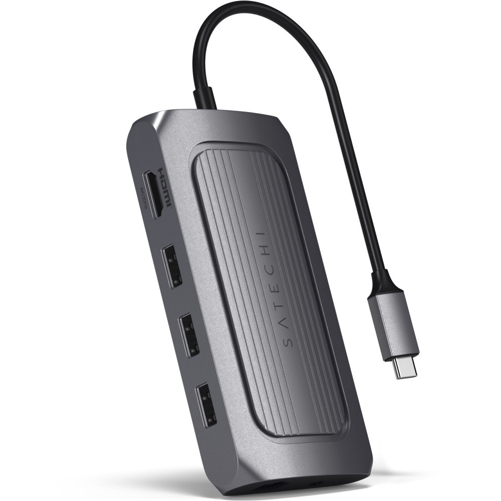 Stacja dokująca do laptopa USB Type-C  8K  1x HDMI 1x Ethernet 2x USB 3.2 1x USB 2.0 1x SD 1x microSD 1x jack 3,5mm 1x USB-C PD 100W  Satechi