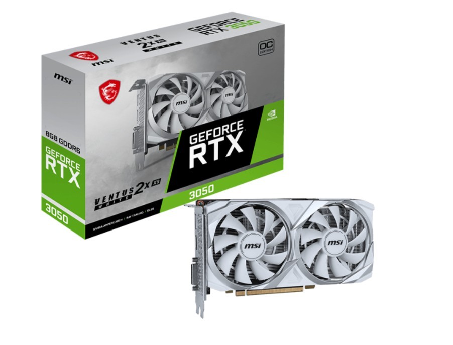 GeForce RTX 3050  8GB  MSI  Ventus 2X OC White