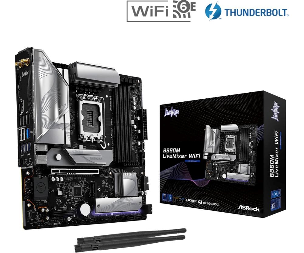 Płyta Socket LGA1851  ASRock B860M LiveMixer WiFi