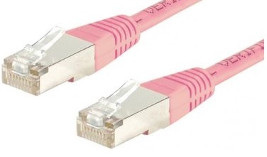 Kabel RJ45/RJ45  5 m    Patchcord  Kategoria 6  Różowy