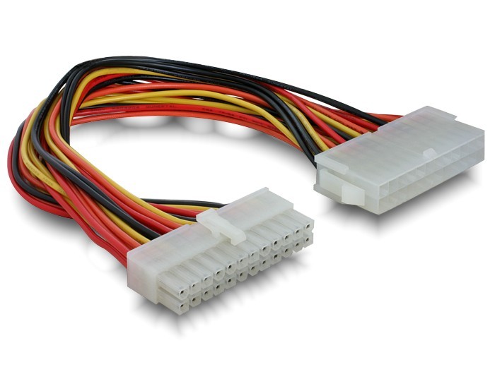 Kabel zasilający przedłużacz ATX 24pin żeński na 24pin męski  0.2 m  Delock