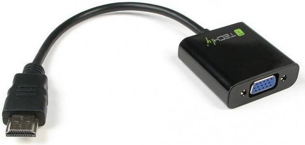 Adapter HDMI męski na VGA żeński + Audio  Techly