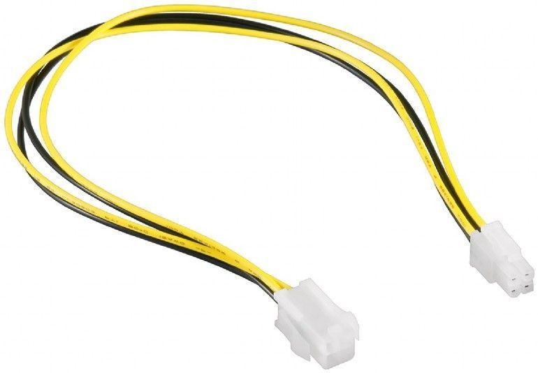 Kabel zasilający przedłużacz 4pin ATX żeński na 4pin ATX męski  0.3 m  Gembird