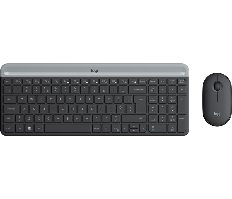 Zestaw bezprzewodowy klawiatura + mysz Logitech MK470  Szary