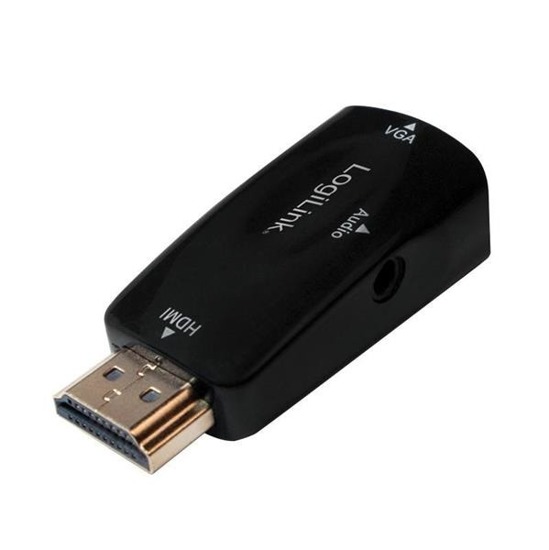 Adapter HDMI męski na VGA żeński + Audio  LogiLink