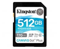 - karta pamieci SD  512GB SDXC  Kingston Canvas Go! Plus 170MB/90MB