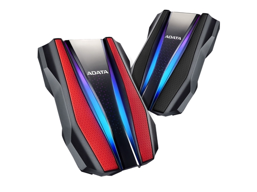 HDD  USB 3.2  2TB Adata HD770G RGB Czerwony  Wodoodporny, Wstrząsoodporny