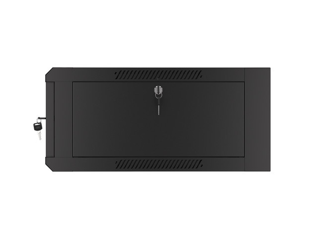 Szafa wisząca rack 19''   4U 570x600mm czarna (drzwi przednie szklane) Langberg