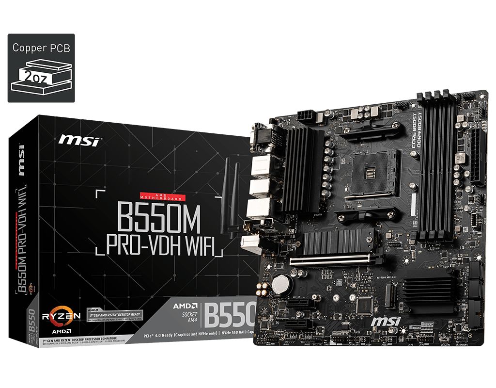 Płyta Socket AM4  MSI B550M PRO-VDH WIFI