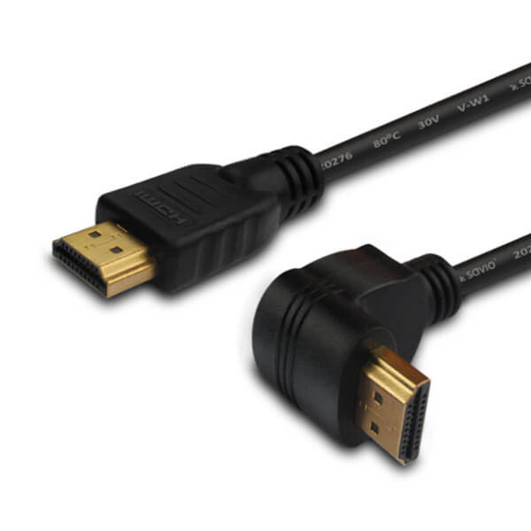 Kabel HDMI męski na HDMI męski kątowy  v.2.0   3.0 m  Savio