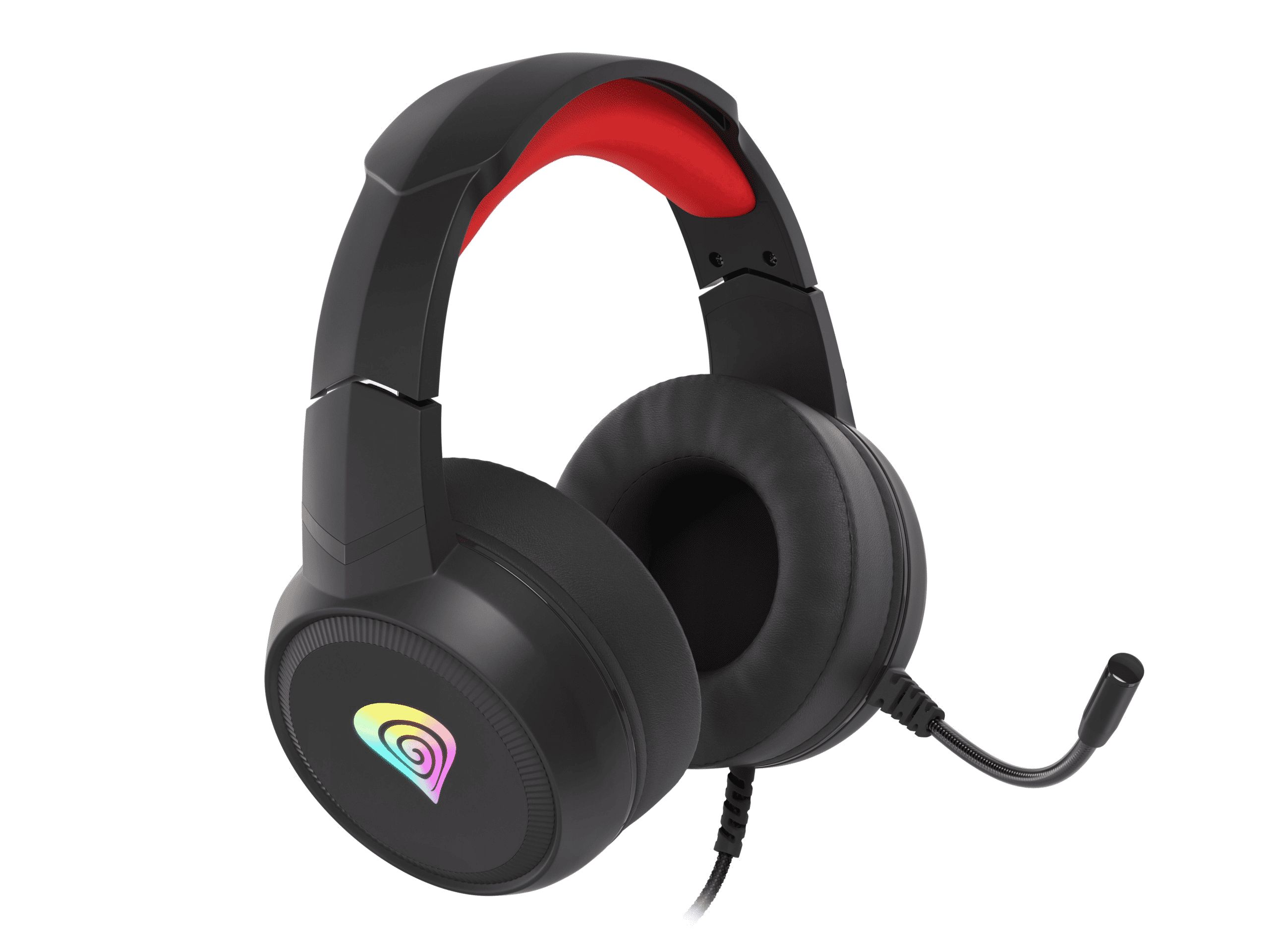 Słuchawki Genesis Neon 200 RGB  Czarno - czerwone