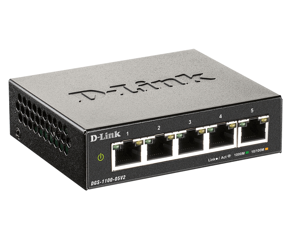 Switch D-Link DGS-1100-05V2  5x10/100/1000 MB/s  Smart