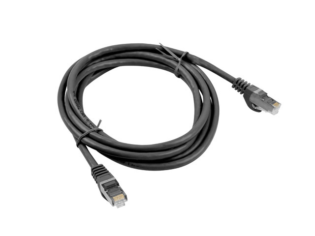 Kabel RJ45/RJ45  2 m    Patchcord  Kategoria 6  Czarny  Lanberg