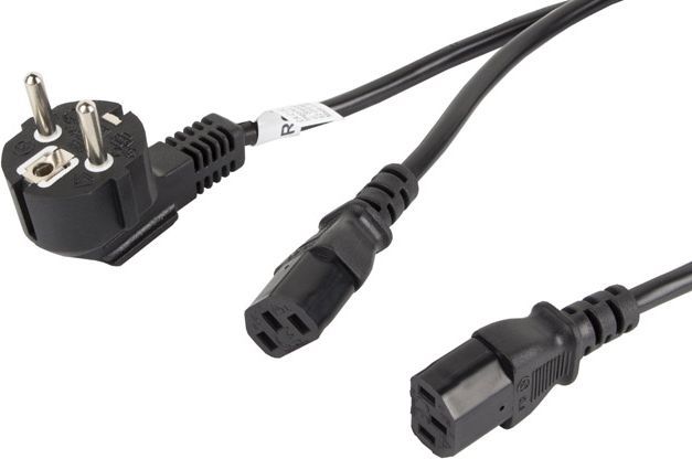 Kabel zasilający do komputera typu "Y" 2x IEC 320 C13  1.8 m  Lanberg