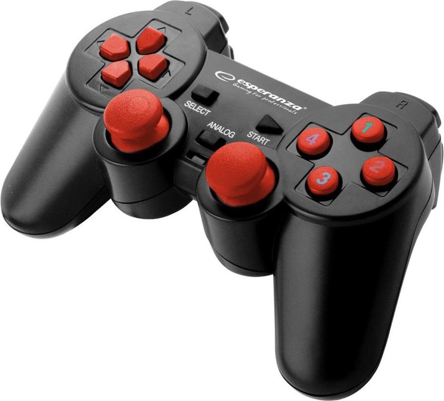 Gamepad Esperanza Warrior  PC  Czarno - czerwony