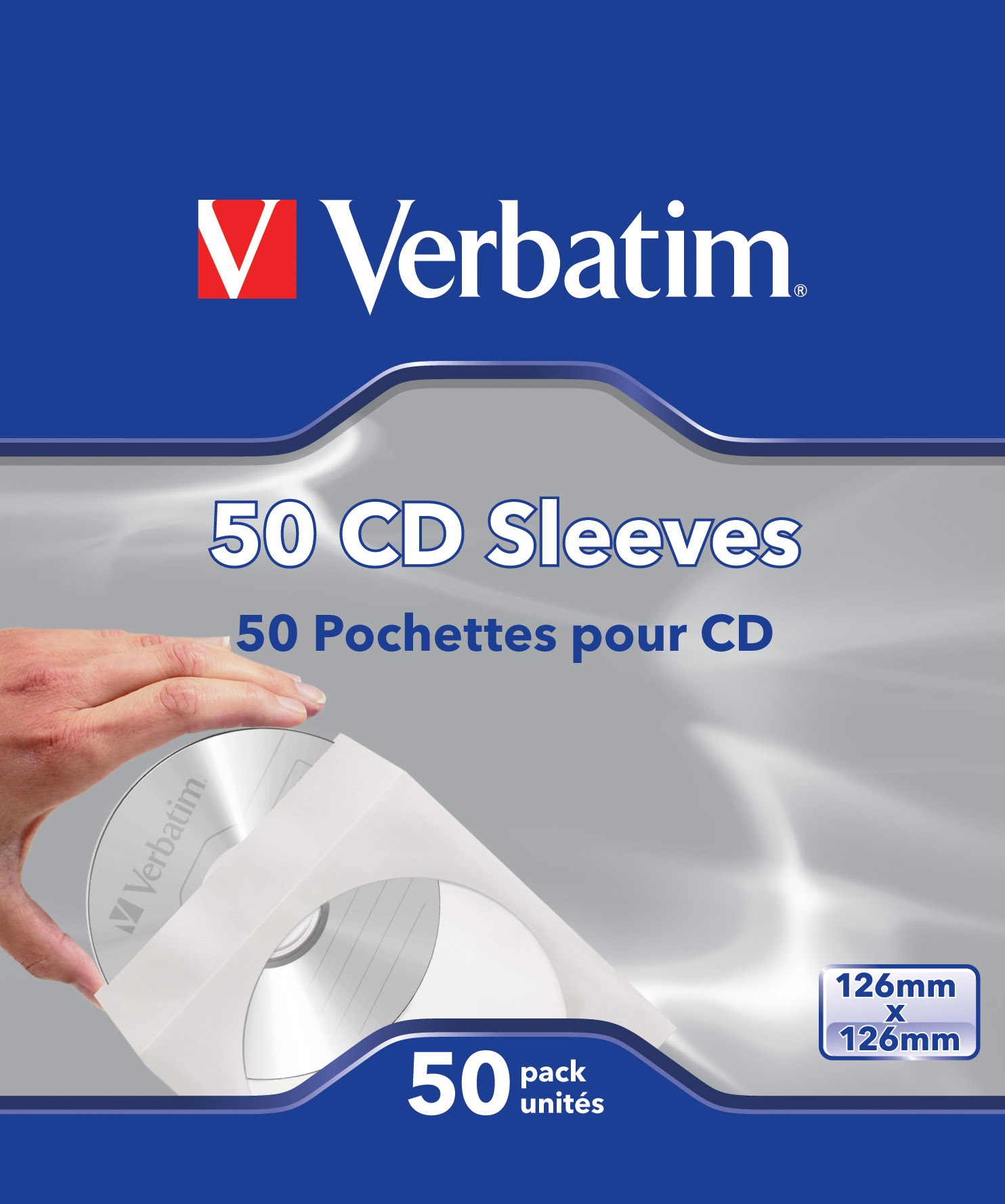 Koperty CD/DVD z Okienkiem   50 sztuk  Verbatim