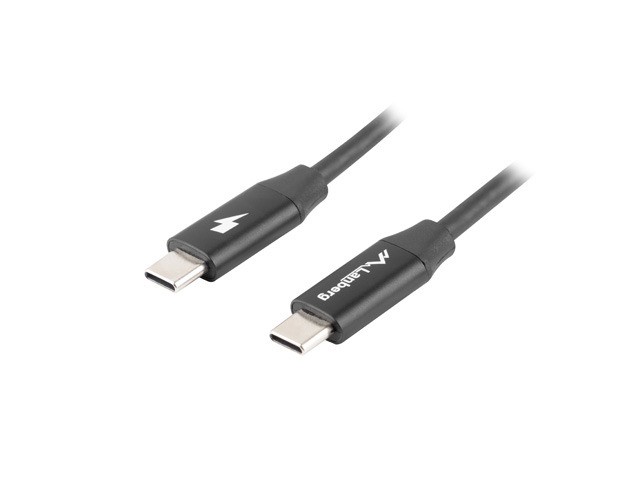 Kabel USB Type-C  1.0 m  Lanberg 60W  Czarny