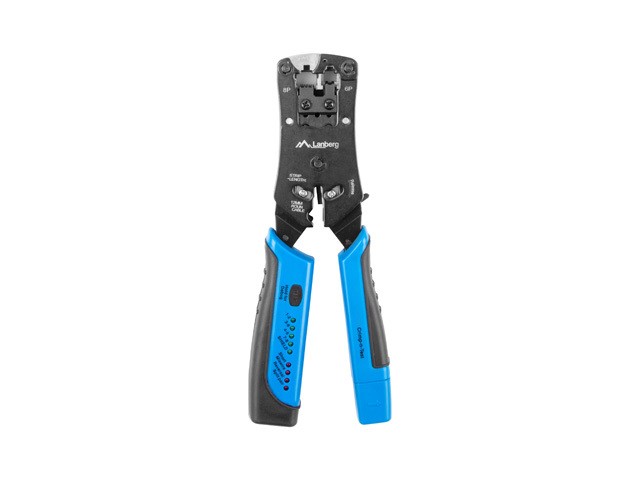 Zaciskarka wtyków RJ45; RJ11 + tester NT-0203  Lanberg