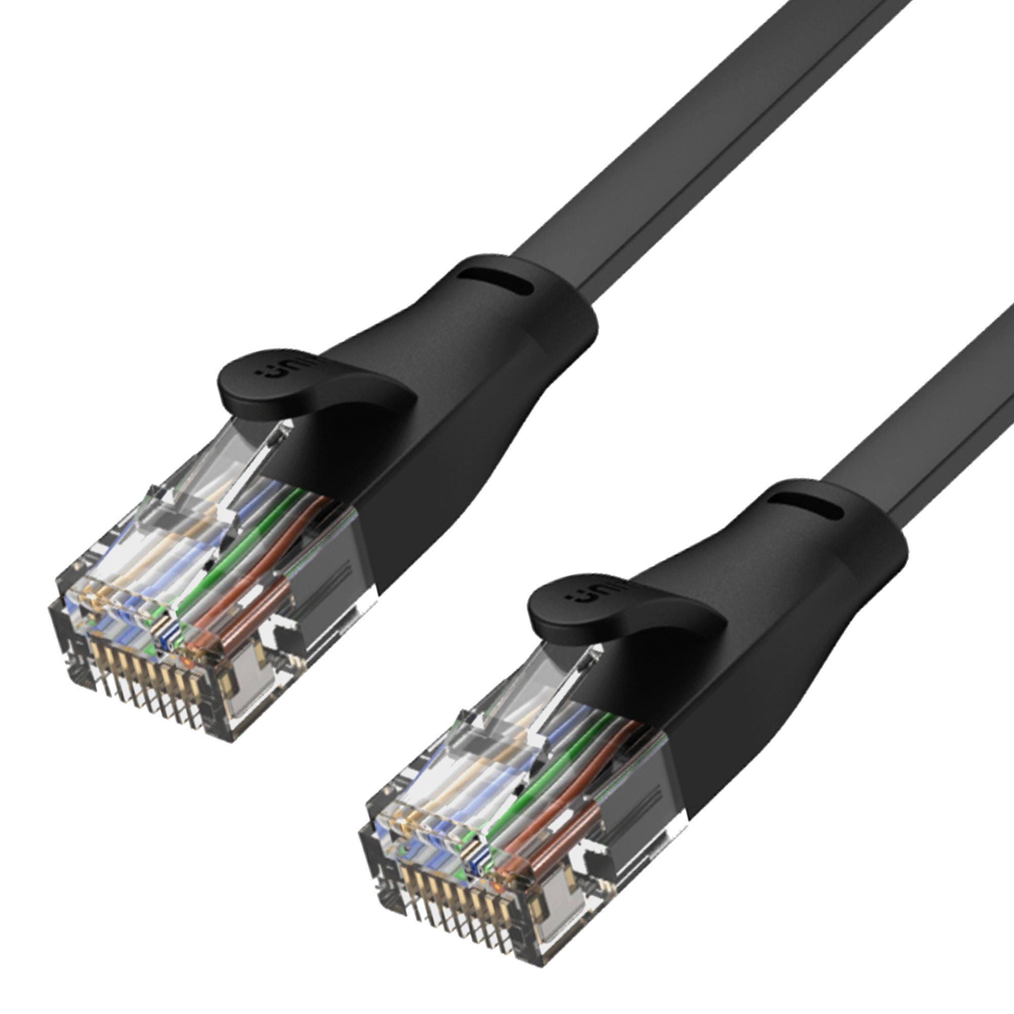 Kabel RJ45/RJ45 15 m    Patchcord  Kategoria 6  Czarny płaski  Unitek