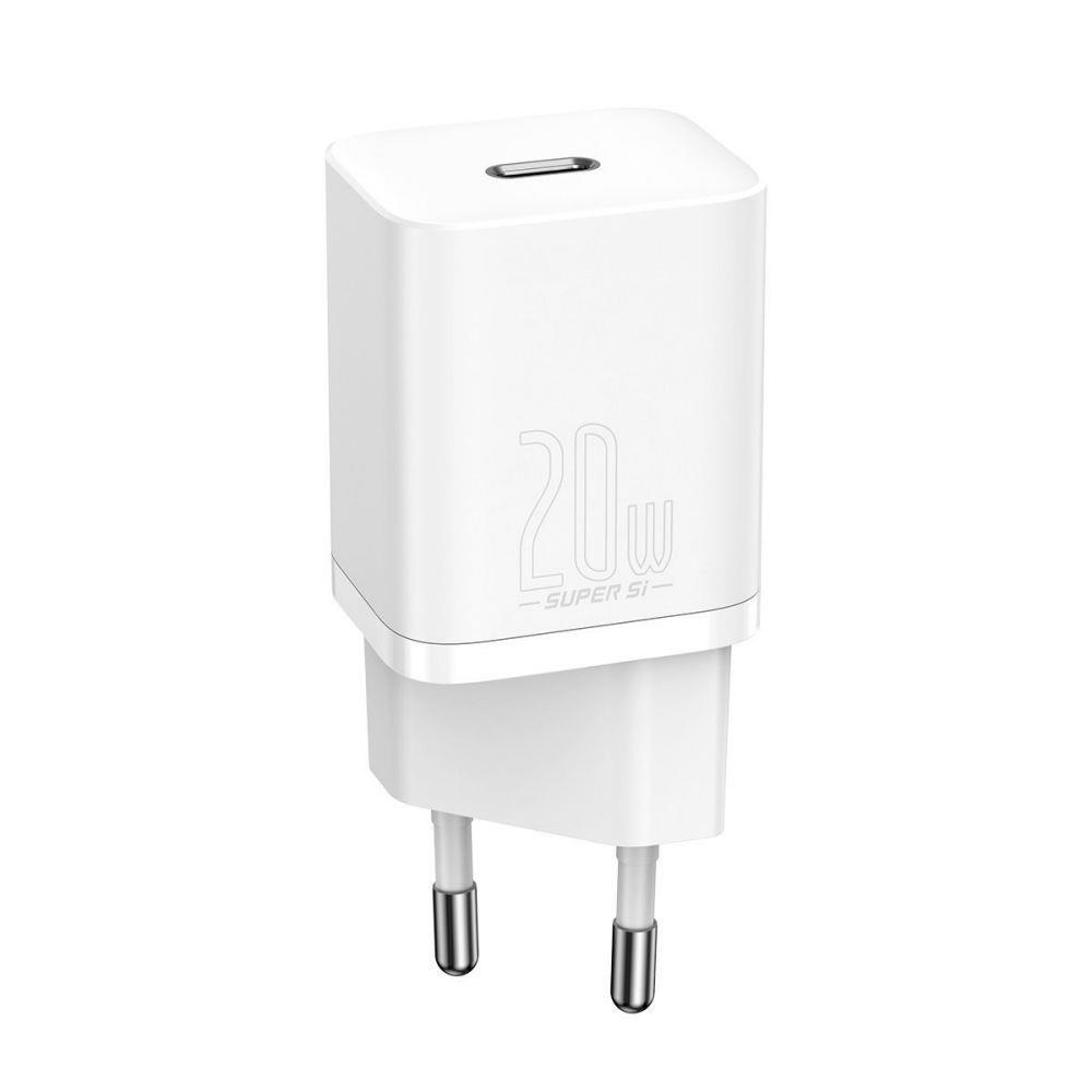 Ładowarka sieciowa  USB  20W  1 x USB Type-C  QC 3.0  Baseus  Biała