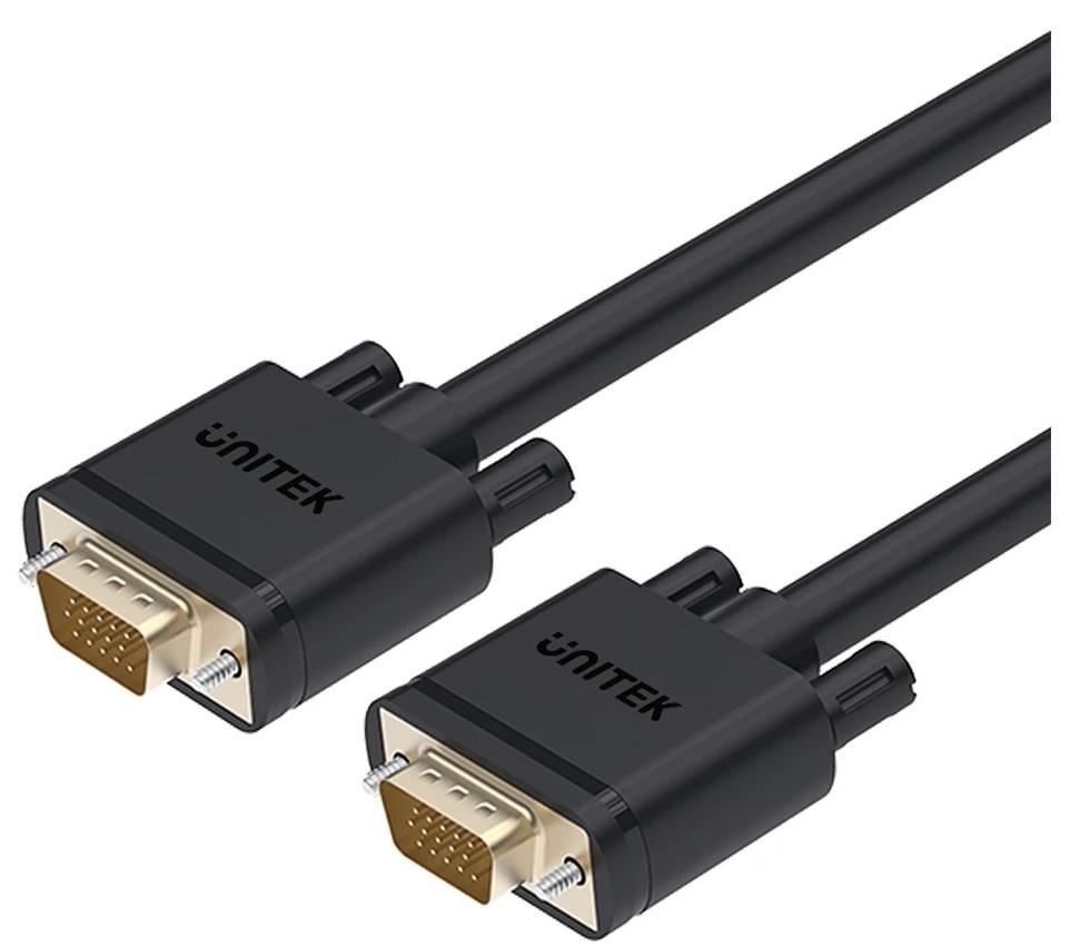 Kabel SVGA HD15 męski na HD15 męski, ekranowany   10.0 m  Unitek Premium