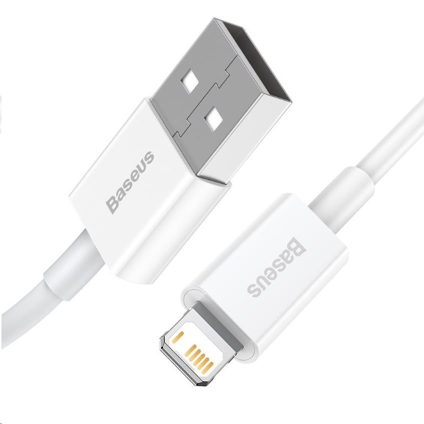 Kabel USB 2.0 na Iphone Lightning  2.0 m  Biały  Baseus