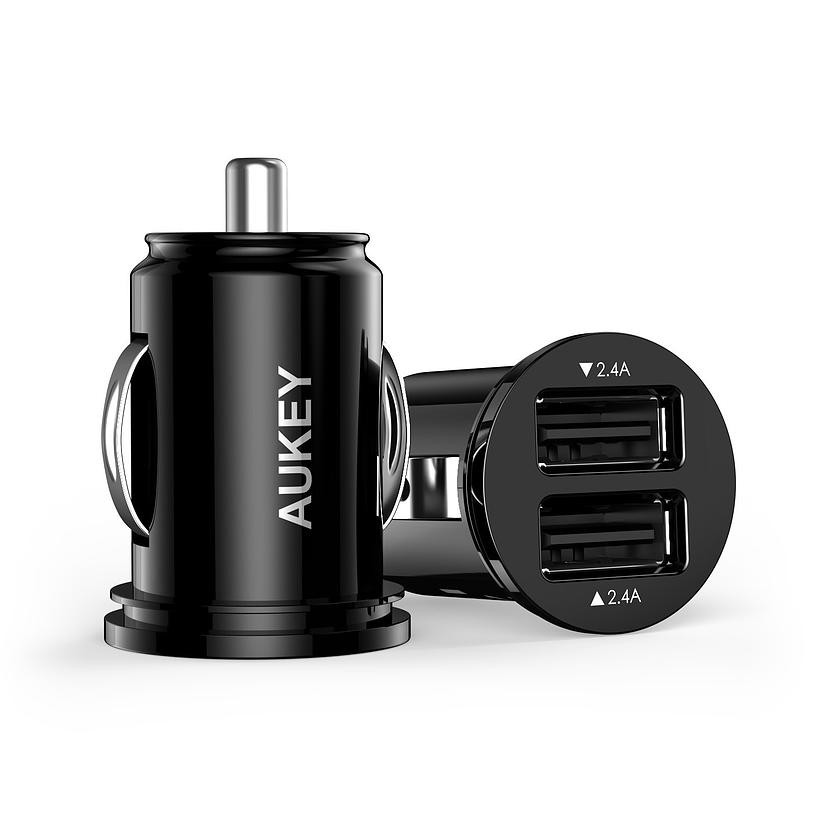 Ładowarka samochodowa  USB  24W  2 porty  Aukey