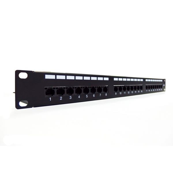 Patchpanel 19" 1U 24 porty kat 6 U/UTP wspornik kablowy  Czarny  Digitus