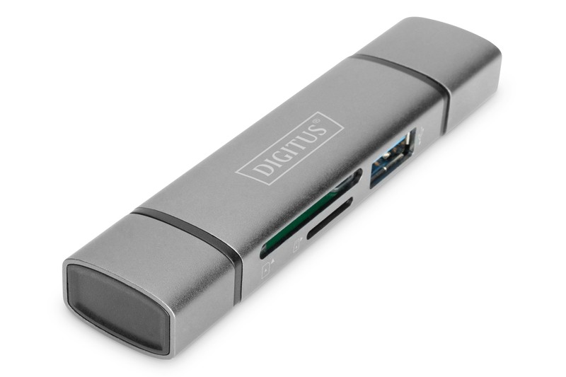 Czytnik kart pamieci USB 3.1 + Type-C  microSD, SD  Digitus