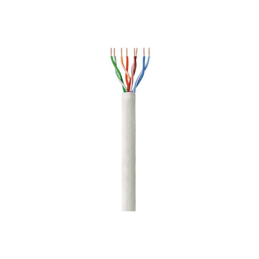 Kabel sieciowy UTP skrętka, Drut 305 m  kat. 5E  CU  Szary  Techly
