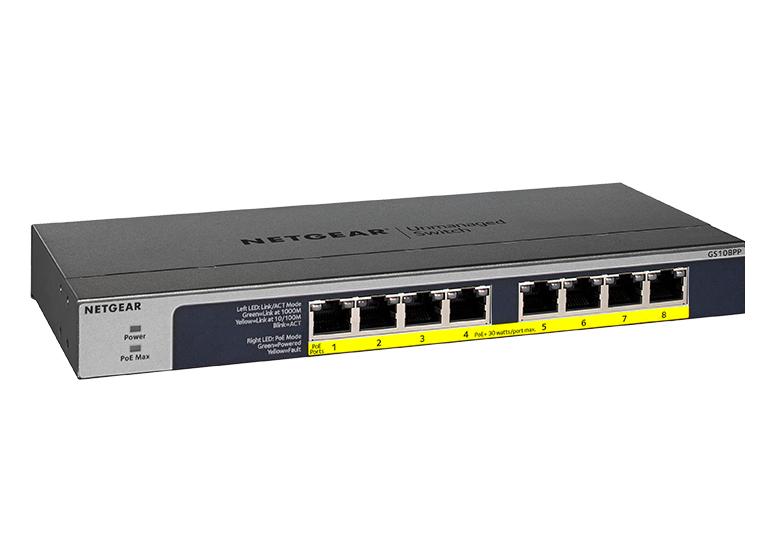 Switch Netgear GS108PP  8-Port Gigabit 8xPoE+