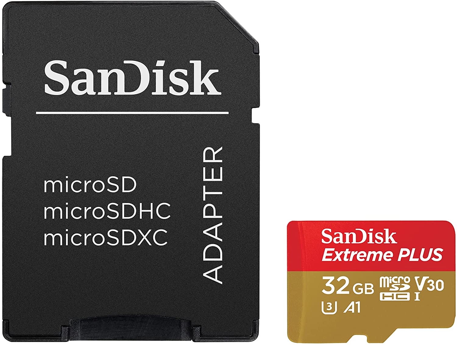 - karta pamieci MicroSD   32GB SDHC  SanDisk Extreme Plus + Adapter SD!  170MB/90MB