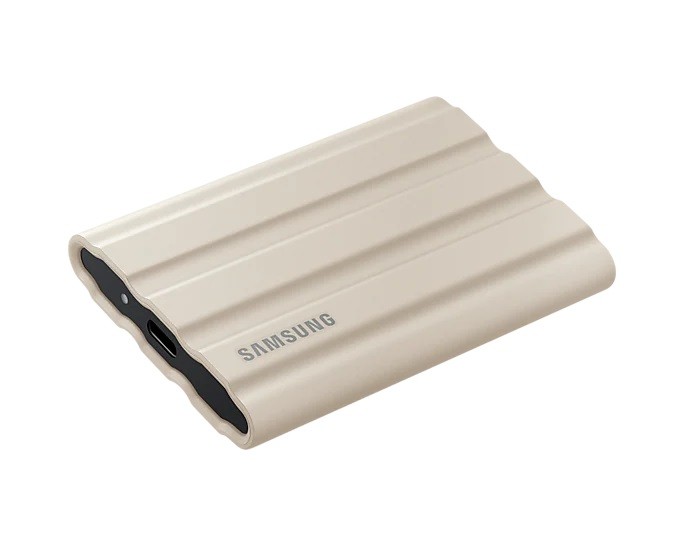 SSD USB 3.2 Type-C USB A  2TB  Samsung T7 Shield  Beżowy