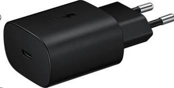 Ładowarka sieciowa  USB  25W  1 x USB Type-C  QC 3.0  Samsung  Czarna