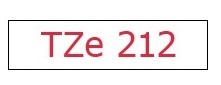 Taśma do drukarki etykiet Brother TZe212  6mm Czerwony na Białym