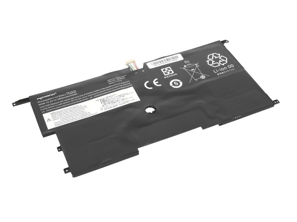 Bateria do laptopa Lenovo Thinkpad X1 Carbon 14 Gen2; Gen3  15.2 V  2800 mAh
