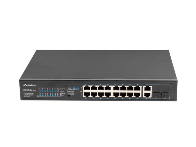Switch Lanberg RSFE-16P-2C-150  16-Port 100MB POE+ 2xCombo