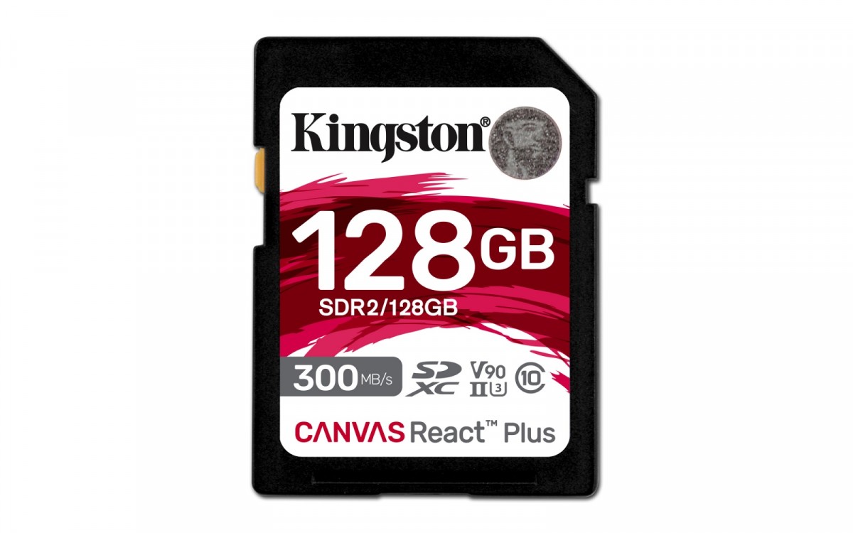 - karta pamieci SD  128GB SDXC  Kingston Canvas React Plus 300MB/260MB