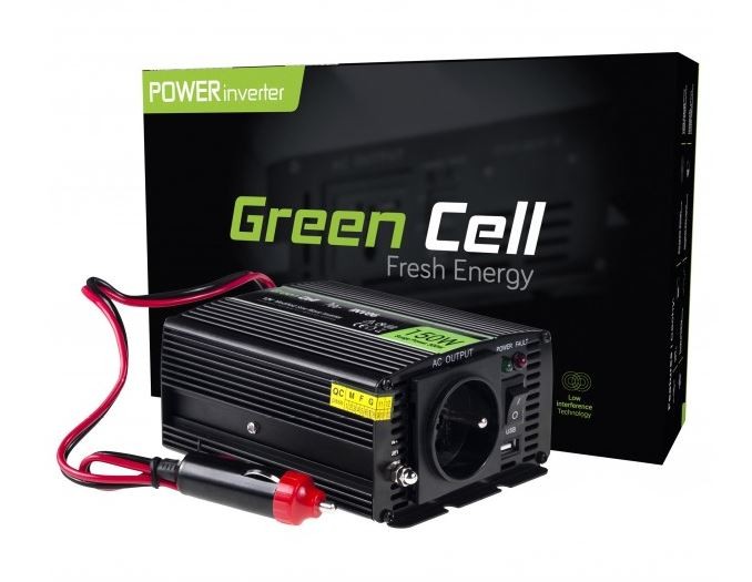 Przetwornica Green Cell  12V/230V  150W/300W