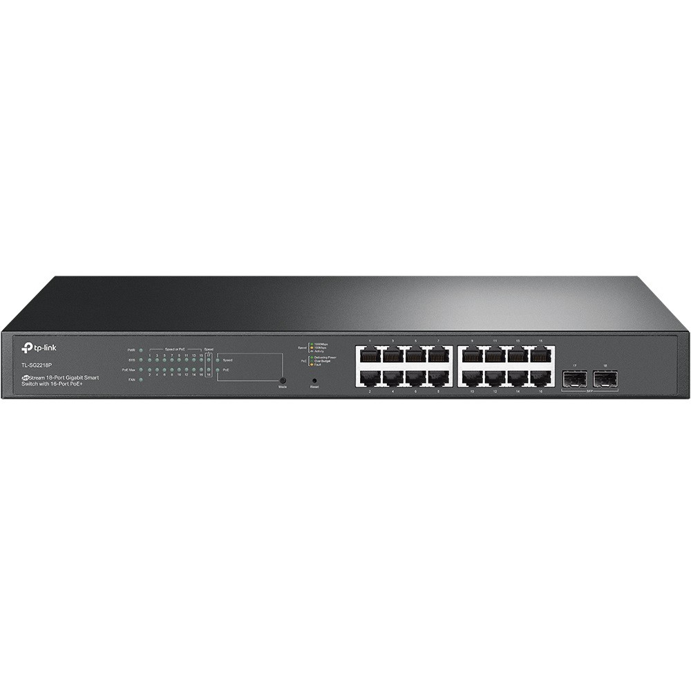 Switch TP-Link TL-SG2218P 16x10/100/1000 MB/s  JetStream Smart 2xSFP  PoE+