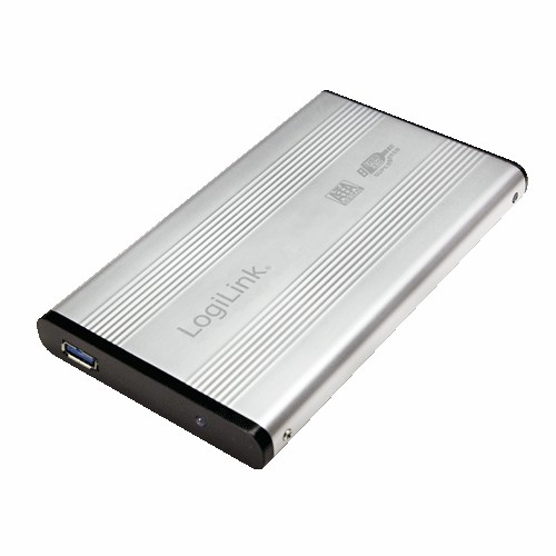 Obudowa  do HDD/SSD 2.5"  USB 3.0  LogiLink Aluminiowa  Srebrna