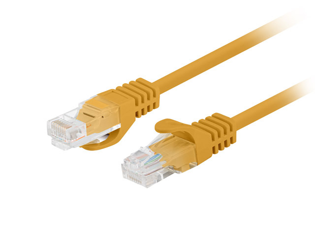 Kabel RJ45/RJ45  0.25 m    Patchcord  Kategoria 6  Pomarańczowy
