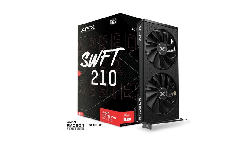 Radeon RX 7600  8GB  XFX  Speedster SWFT 210 Core Edition