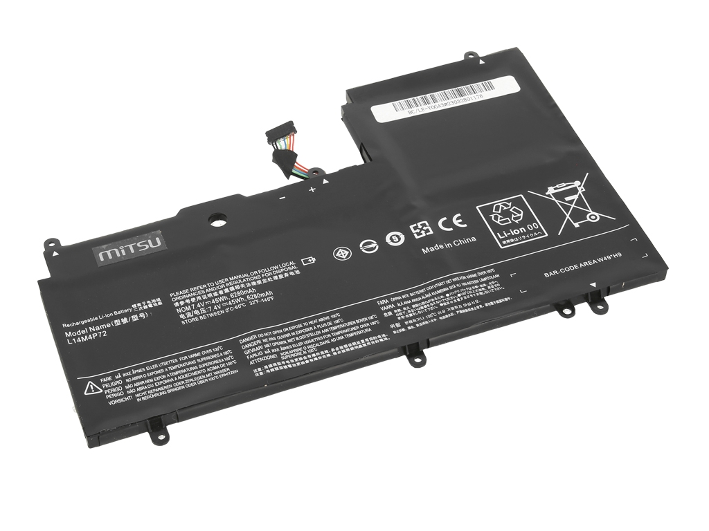 Bateria do laptopa Lenovo Yoga 3 1470; 700-14ISK  7.4 V  6280 mAh