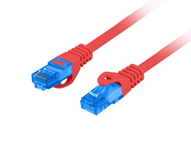 Kabel RJ45/RJ45  2 m    Patchcord  Kategoria 6a  Czerwony  Lanberg  S/FTP
