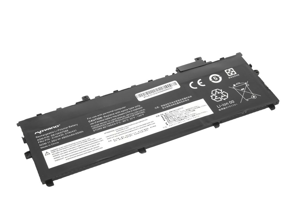 Bateria do laptopa Lenovo Thinkpad X1 Carbon 14 Gen5; Gen6  11.55 V  4800 mAh