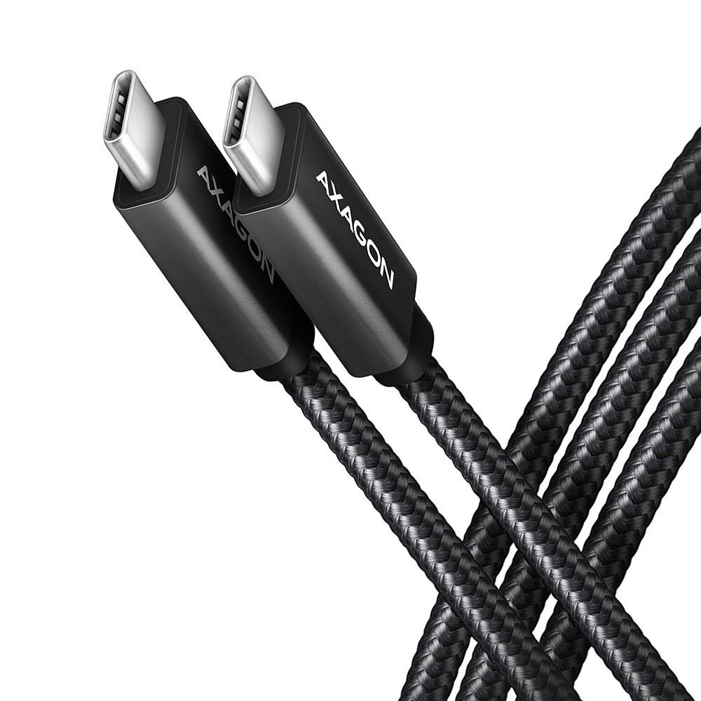 Kabel USB Type-C  1.0 m  Axagon 100W 4K 20Gbps Oplot